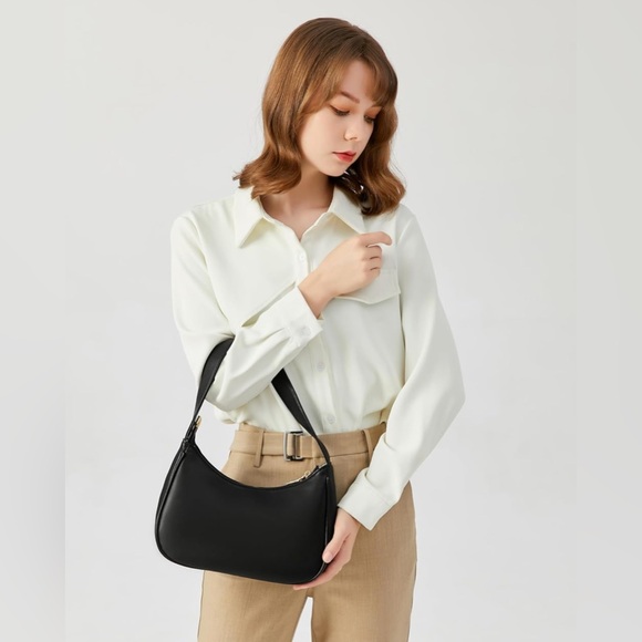 Hobo Tote Handbag Mini Clutch Purse with Zipper Closure - Picture 2 of 4